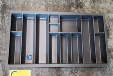 Besteckeinsatz #10 Schublade Auszug Küche grau anthrazit RESTPOSTEN 82 cm