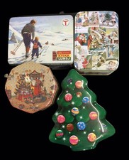 Weihnachtsplätzchendosen 4er-Set - leer