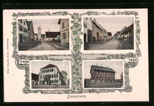 Dietenheim, Verschiedene Straßenpartien und Gebäude, Ansichtskarte 
