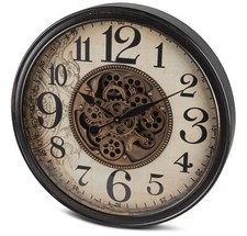 XXL Wanduhr MOVE ANTIK CREAM mit Beweglichen Zahnrädern D. 65cm Formano