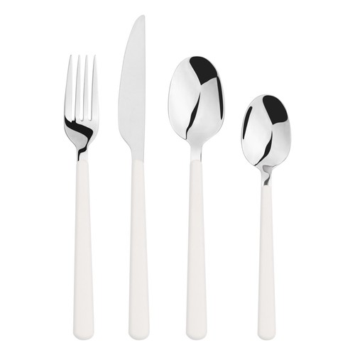 Besteckset edelstahl weiß - edelstahl,