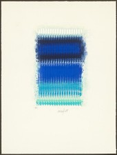Heinz Mack handsigniert nummeriert  „Lichtchromatik in Blau“ - WVZ Nr. 157
