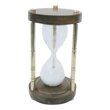 Sanduhr 5 Min. aus Messing/Holz 15 cm Sea-Club