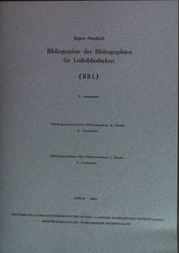 Bibliographie der