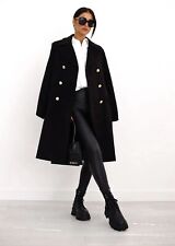 Zweireihiger Wollmantel für Frauen