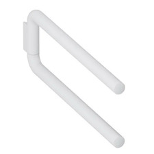 HEWI Handtuchhalter Handtuchstange Serie 477, zweiarmig signalweiß