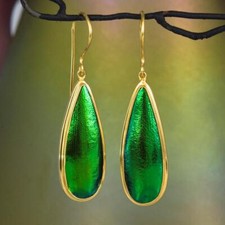 Ohrringe Grünes Juwel