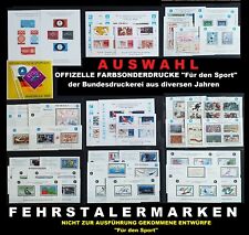 Offizielle Farbsonderdrucke "Für den Sport" - AUSWAHL - der Bundesdruckerei