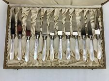 Obstmesser mit Perlmuttgriff  im original Kasten tolles Set  antik 12 Stück