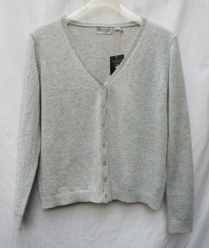 100 kaschmir strickjacke grau - 100%,