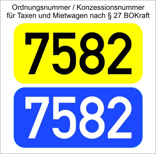Ordnungsnummer taxi taxinummer - taxi,