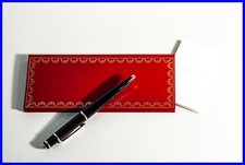 Großer Cartier DIABOLO KUGELSCHREIBER Saphir Cabuchon Schwarz & Platinum m BOX