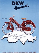 Magnet DKW Hummel, 6 x 8 cm