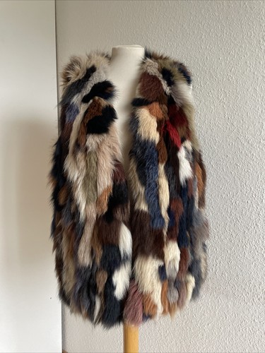 Vintage fuchspelz weste - vintage,