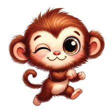 Cute Monkey Cartoon Baby
