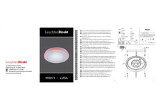 RGB LED Deckenleuchte Sternenhimmel, rund 40cm, dimmbar 32W, gebraucht