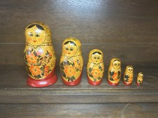 Vintage Russische Puppen Matroschka Schachtelpuppe 6-teilig USSR