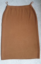 Apart Strick Rock Midi Bleistiftrock 100% Schurwolle Gr. 38 Cognac Gummizug