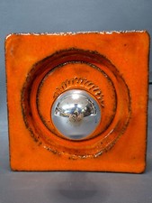 70 er Jahre Orange Wandlampe Keramik Fliese Wandleuchte 3 KG