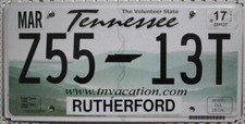 Tennessee Nummernschild USA