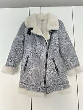 Winterjacke aus echtem Leder und Lammfell