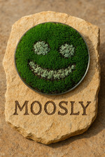 ? Moos Smiley – lebendes Moosbild in Petrischale | Naturkunst Unikat ?