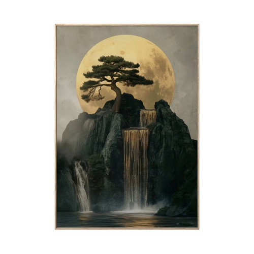 Wandbild wasserfall mit - wandbild,