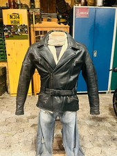 fette vintage 80er BikerLederjacke 52 Bobber Chopper CafeRacer Cruiser Oldtimer