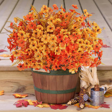 9 Bündel Herbstdeko Künstliche Blumen, Herbst Dekoration Pflegefreie Herbststrau