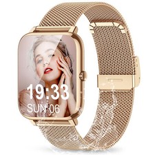 Smartwatch Damen mit Telefonfunktion 1,4" Display für Android & iOS - Roségold