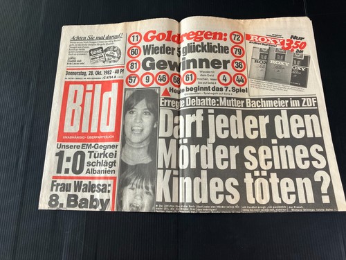 Bild zeitung vom - bild, 28.10.1982