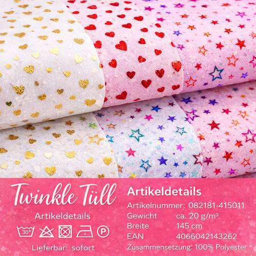 Twinkle tüll glitzerstoff - tüll,
