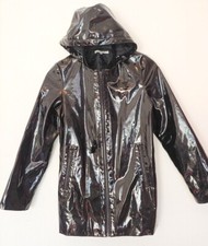 Hoch Glanz PU Damen Regenjacke