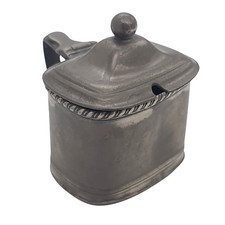 Antiker Senftopf aus Zinn