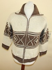 ETNIC DAMEN NEPAL STIL HANDARBEIT STRICKJACKE BAUMWOLLE ca Gr42