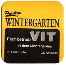 ÖSTERREICH ST. CHRISTOPHEN VIT WERU FENSTER WINTERGARTEN  1 BIERDECKEL - 1970er