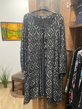 AKH Chasuble oder Blusenmantel Gr. 48 50 52 - schwarz, grau 