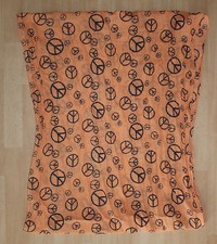 FRAUEN DAMEN SCHAL TUCH LOOP ORANGE SCHLAUCH PEACE FRIEDENSZEICHEN CND MARKENLOS