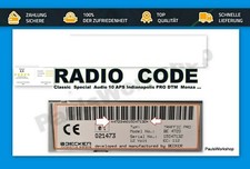 Becker Radio Code Mercedes Traffic Pro Indianapolis DTM Monza Exquisit Key Code