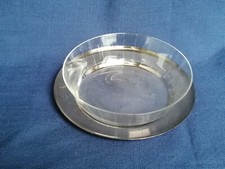Kleine SERVIERSCHALE Cromargan Teller mit GLASSCHALE  Fa. WMF