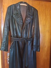 Wehrmachtsmantel, schweres Leder, lang