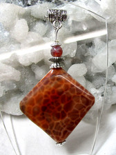 FEUERACHAT FEUER-ACHAT   Heilstein-ANHÄNGER ca. 60mm HANDARBEIT Nr.3