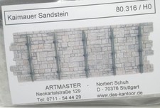 H0 2x Kaimauer Sandstein Bausatz Artmaster 80.316 neuw. OVP