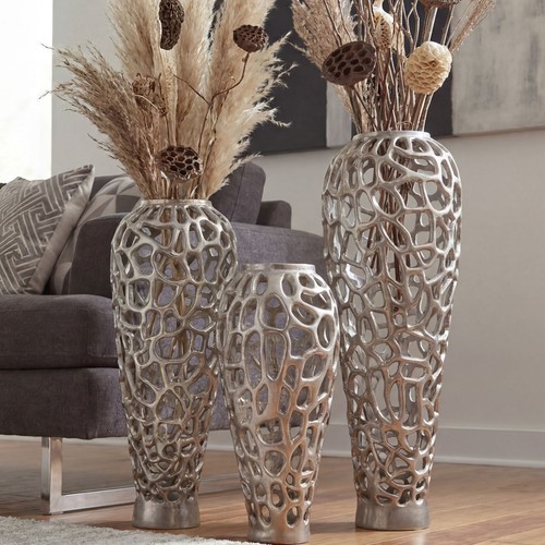 Vase aluminium silber - aluminium,