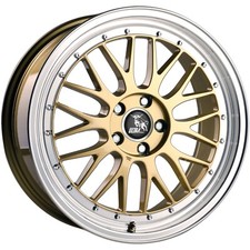 19" UA3 LM LeMans Retro Design Tiefbett Alufelgen Felgen S Gold für Audi A4 TT