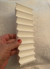 Natürliche Ausführung Holz Treppe Schutzhülle Zubehör 1:12 Skala Puppenhaus 051