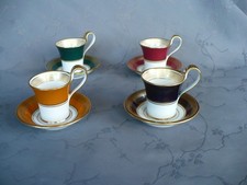 Fürstenberg Empire Thetis  4  Mokkatassen/Espressotassen mit UT vier Farben