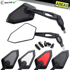 Area1 Motorradspiegel Motorroller Spiegel Set Schwarz M10 / M8 "E-Geprüft"