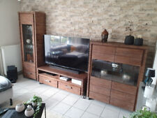 Wohnzimmer Möbel, Vitrine, TV-Sideboard, Highboard, Holz-Akazie-Teilmassiv-  