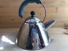 wenig benutzter Wasserkessel 9093 ALESSI, 2,0 l Michael Graves Blau Edelstahl